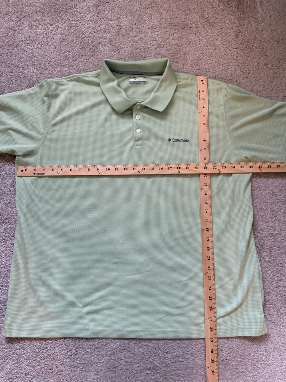 Columbia Men’s Mint Green Polo Shirt - Picture 4 of 6
